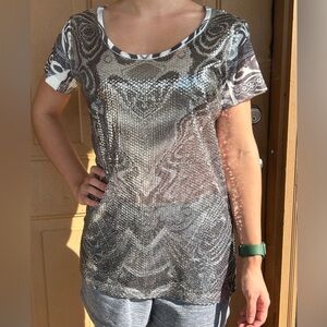 Y2K Sequin Pattern Top